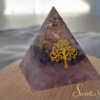 Orgonite Quartz rose, améthyste et cristal de roche 5cm