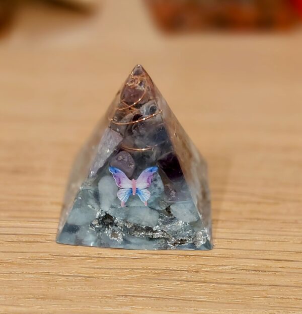 Orgonite Aigue-Marine et Fluorite 4cm