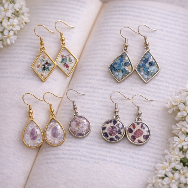 Boucles d'oreille - Collection "coeur de pierre"