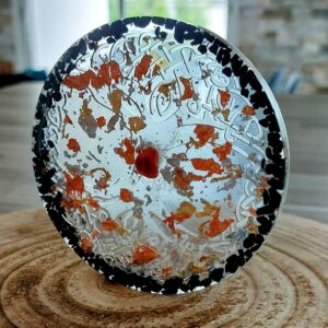 Arbre de Vie - Jaspe rouge et tourmaline noire