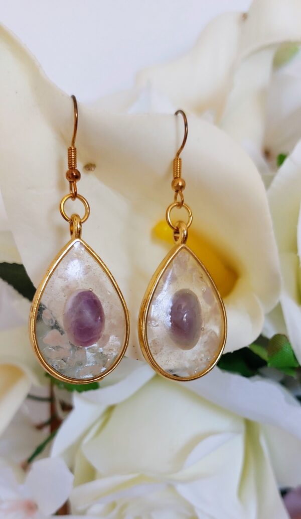 Boucles d'oreille - Collection "coeur de pierre"